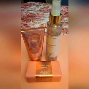 Bath & Body Works "Champage Toast" Set of 3,  New